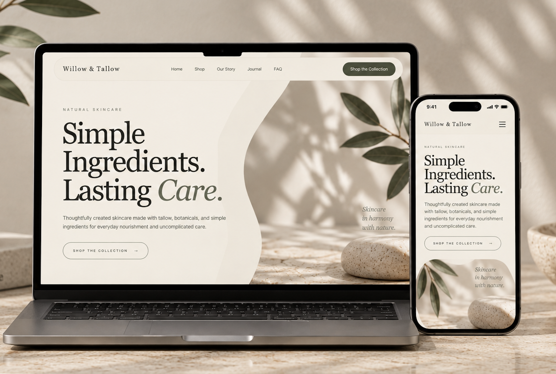 Willow and Tallow homepage